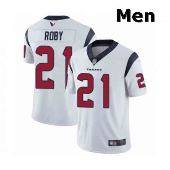 Men Houston Texans 21 Bradley Roby White Vapor Untouchable Limited Player Football Jersey